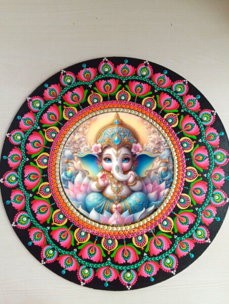 Dot mandala wall hanging