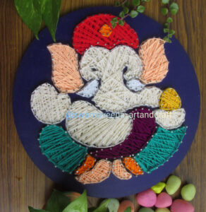 Wall hanging String Art-Ganesha